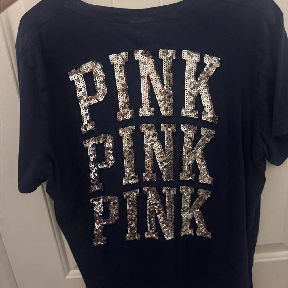 PINK Victoria's Secret Dark Blue Tee